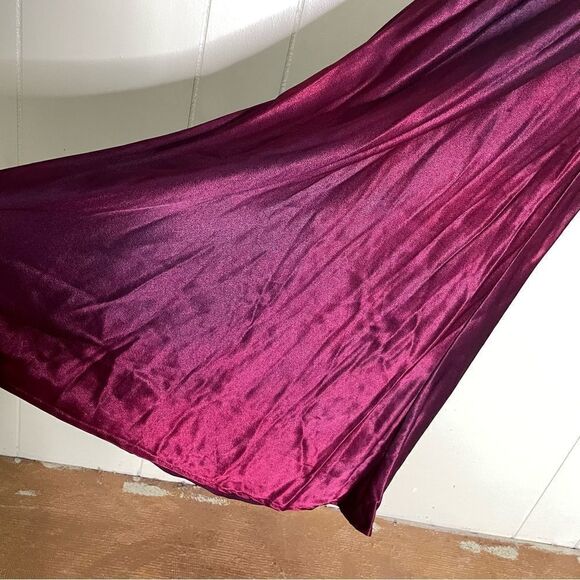 Vintage 90s Cache Satin‎ Corset Lace Up Back Maxi Gown 3/4 - Picture 5 of 13